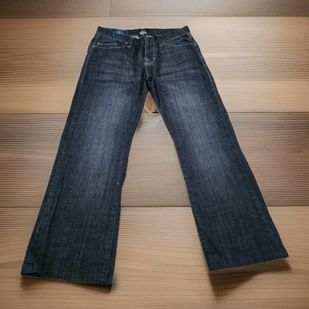 Rock & Republic Taylor Jeans Mens 34 Dark Wash Bootcut Embroidered Flap Pocket - Picture 2 of 13